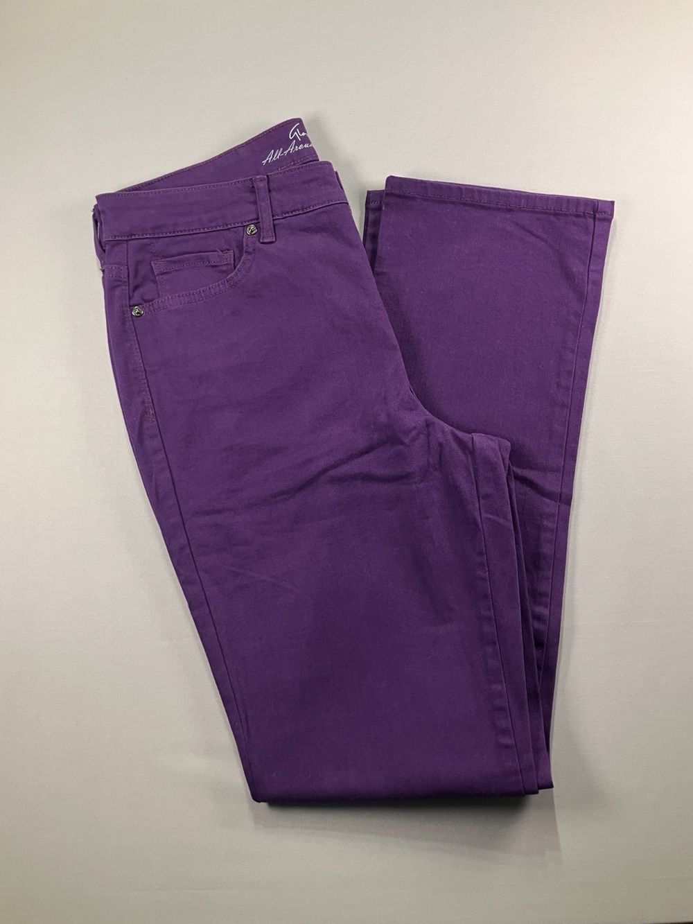 Gloria Vanderbilt Rail Straight 5 Pocket Straight Leg Jeans Plum size 10 (33x32)